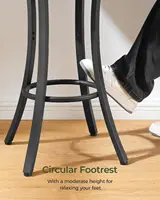 Round Bar Table, 2-Tier High Top & Counter Height Dining Table, for Bistro, Pub, Kitchen, Living Room, Rustic Brown, Customized 5