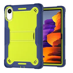 Durable Armor Case with Built-in Kickstand and Anti-Slip Design for Redmi Pad 2 2025 (Navy olivine)