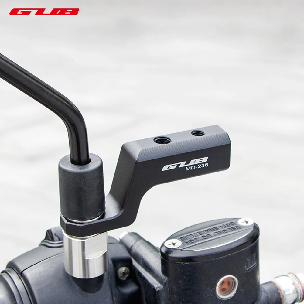 GUB MD236 Rearview Mirror Mount Extender Bracket Aluminum Alloy Rearview Mirror Expander Bracket for Motorcycle Electric Bicycle