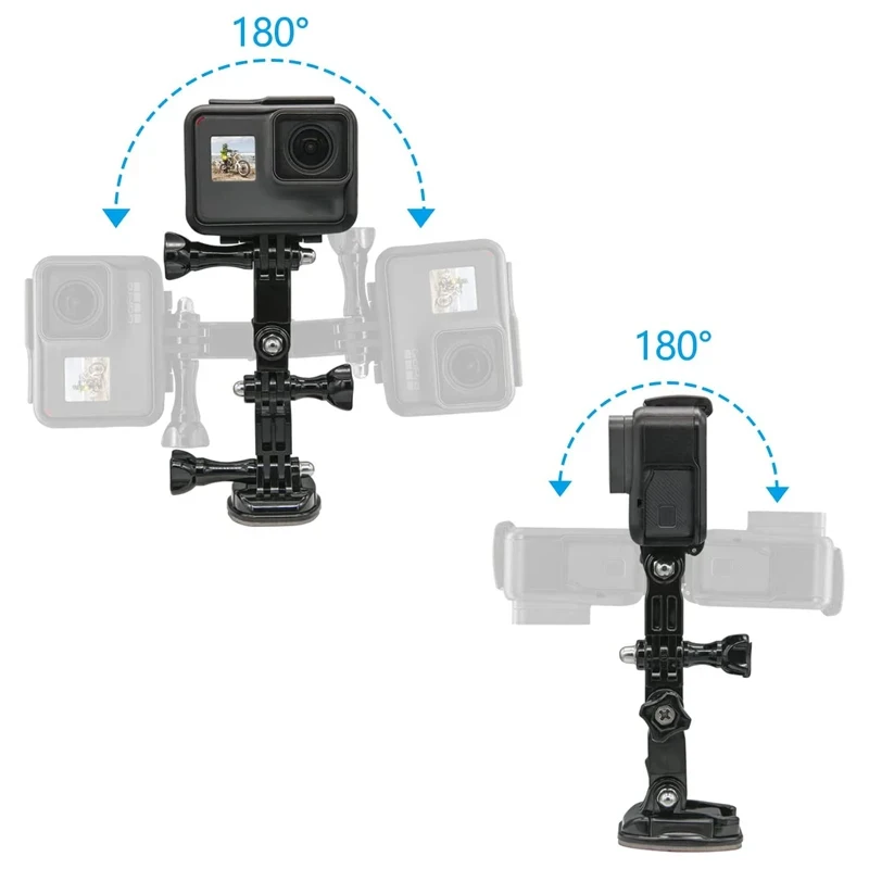 자기 접착식 베이스 조정 암, 같은 방향 조정 암 AEE 어댑터, 베이스 길이 나사 세트, GoPro Hero 12 11 10 9 DJI용