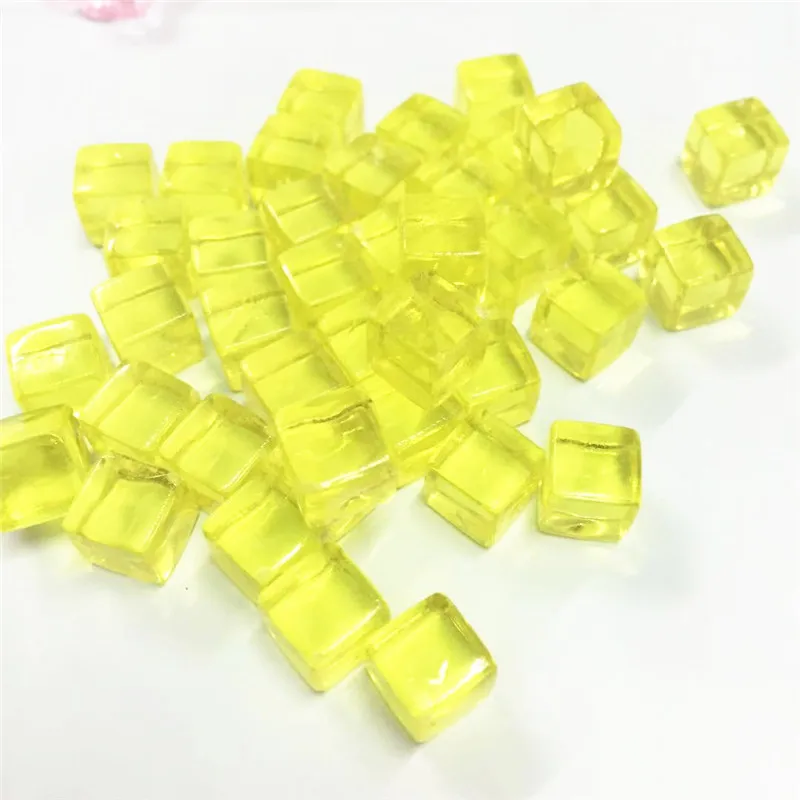 Vibrant Multicolor Crystal Dice Set - 50 Piece Collection