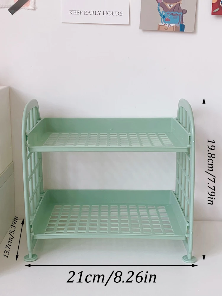 Multi-Storey Desktop Storage Shelf - Simple Horizontal Organizer for Office and Dormitory