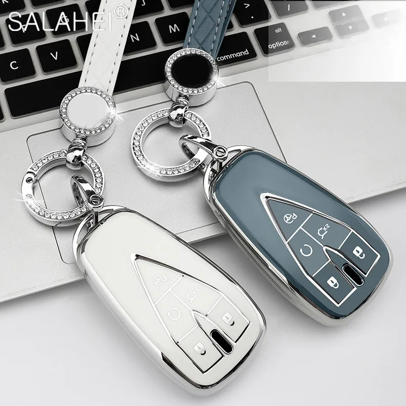 TPU Car Remote Smart Key Case Cover For Changan cs75 Plus Eado cs55 Auchan cs35  plus cs85 cs15 2019 2020 Keychain Accessories