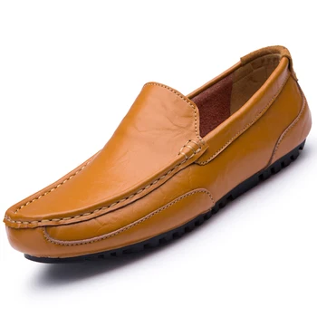 New Spring Leather Comfortable Casual Slip On Walking Loafer Sneaker Shoes for Men