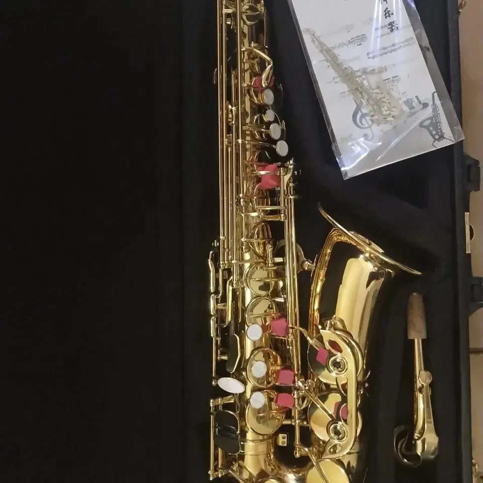 Gold-flat E-tone professional Alto sax brass gold-plated 901 original one-to-one alto saxophone professional-grade tone