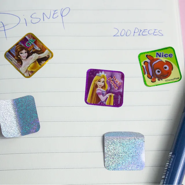 Disney Stickers 200Pcs/Box Removable Cartoon Frozen Mickey Sofia Princess Sticker Kids Girl Children Teacher Reward Toys Gift 6