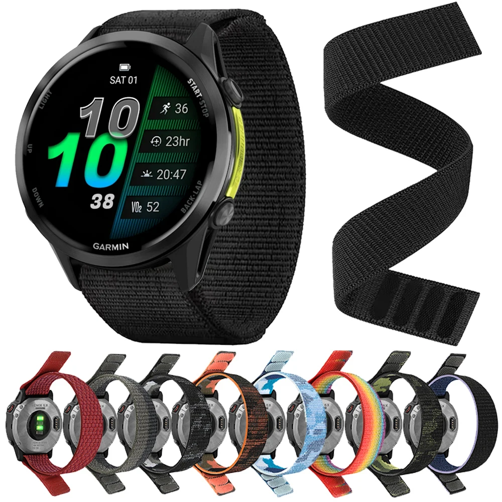 QuickFit 26 22mm Hook Loop Nylon Sport Woven Bracelet Strap