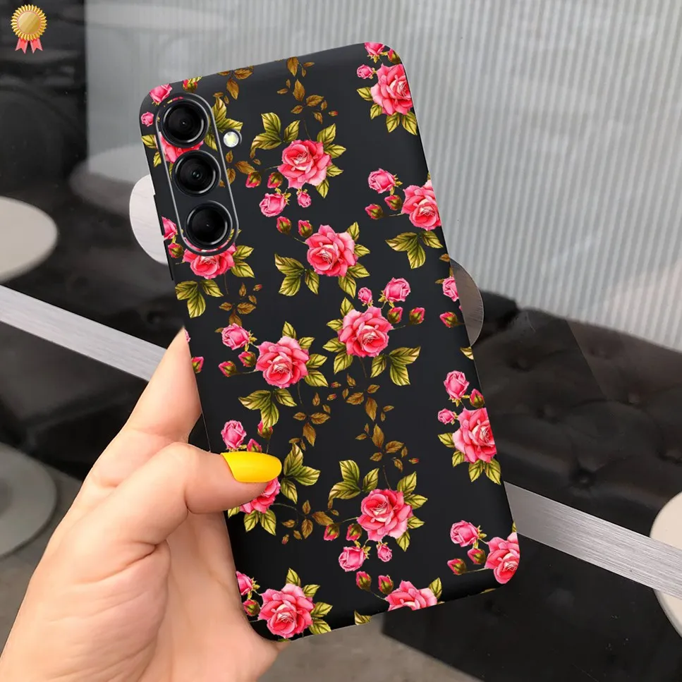 For Samsung F54 5G Cases Cute Cartoon Shockproof Black Pink Silicone For Samsung Galaxy F54 F54 5G Phone Case Bumper Funda