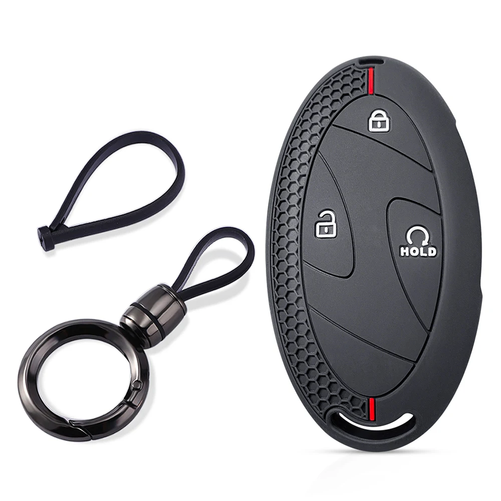 Premium Silicone Key Cover | Stylish Car Key Protector & Accessory with Chain