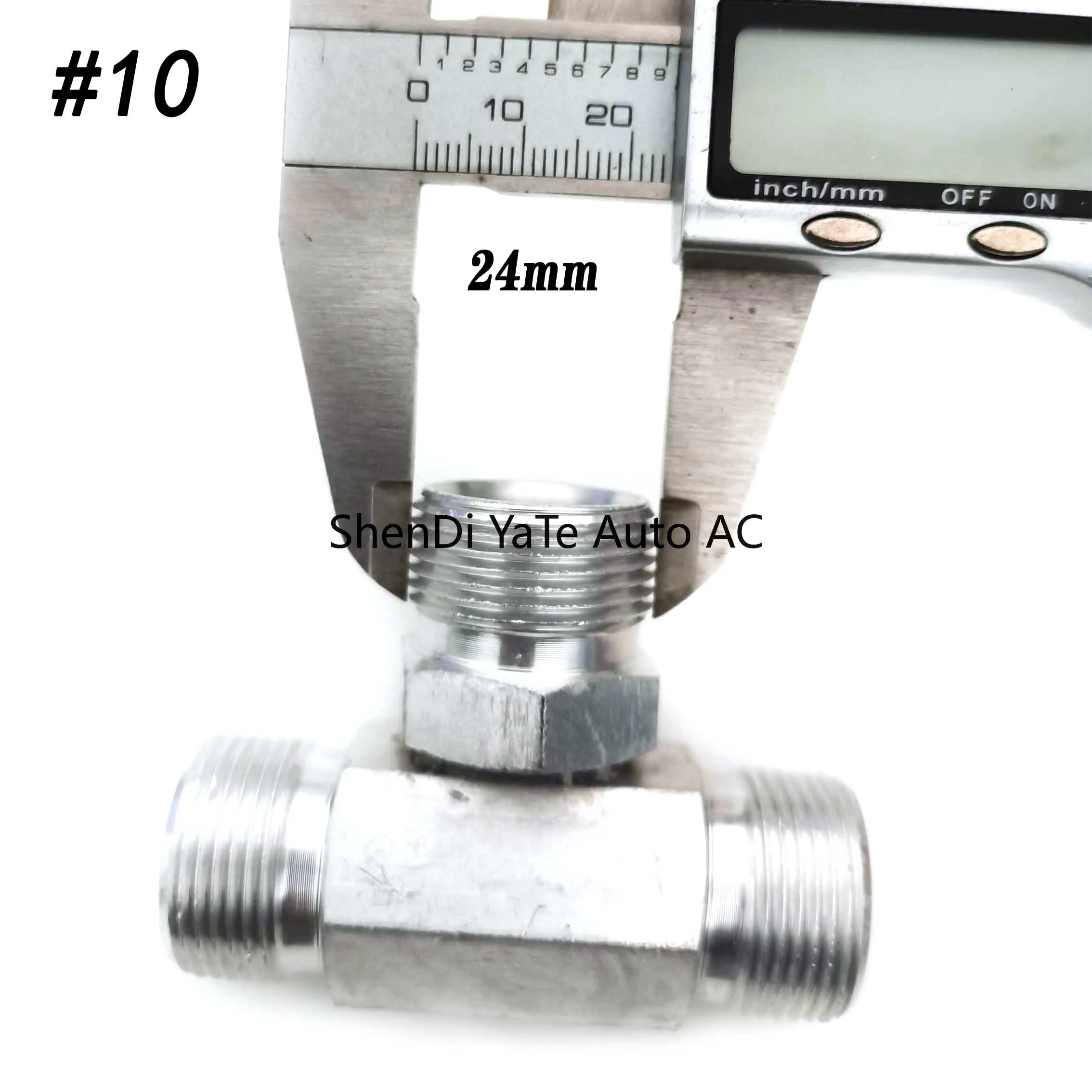 R134a #6 #8 #10 A/C Pipe Hose Connector Fixture Aluminum Kit Outer Silk Tee Joint Clamp