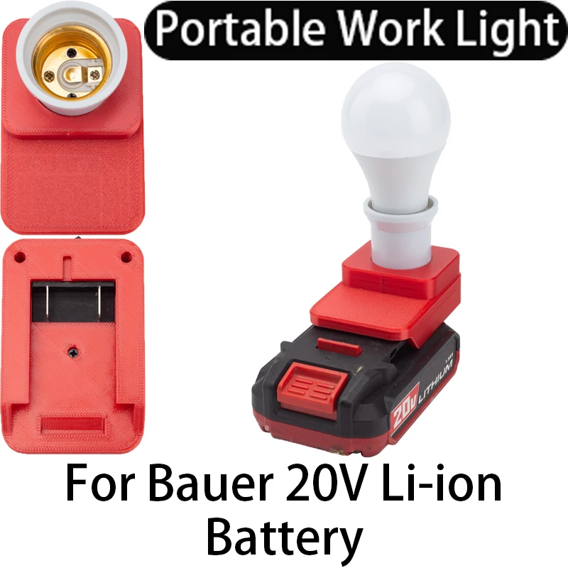 Description Picture 2 of item5W LED Work Light E27 Bulbs For Bauer 20V Battery Powered Portable Cordless Indoor And Outdoors Emergency Lamp