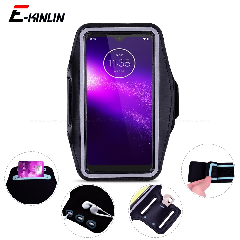 Running Gym Workout Arm Band Case For Motorola Moto One 5g Ace Vision Action Macro Hyper Zoom Power Fusion Plus Phone Bag Cover Aliexpress