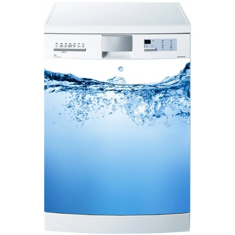 

Wholesale 3D Full Water Dishwasher Refrigerator Freeze Sticker Art Fridge Door Cover Wallpaper Kitchen Wall Stickers