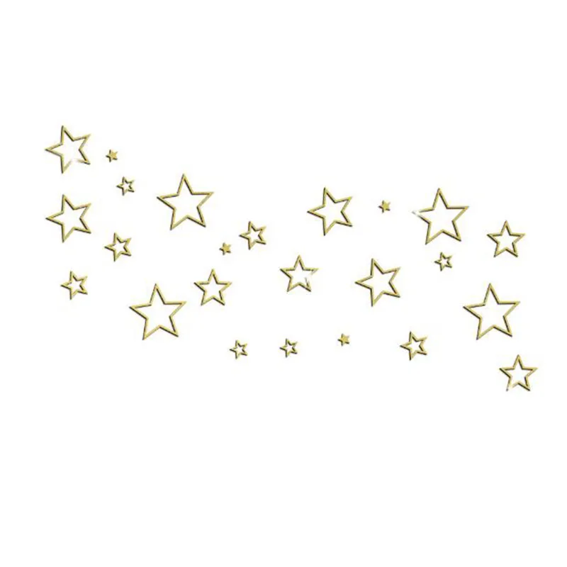 Acrylic Star Mirror Sticker DIY Adhesive Wall Stickers for Bedroom Living Room Background Decoration Home Decal