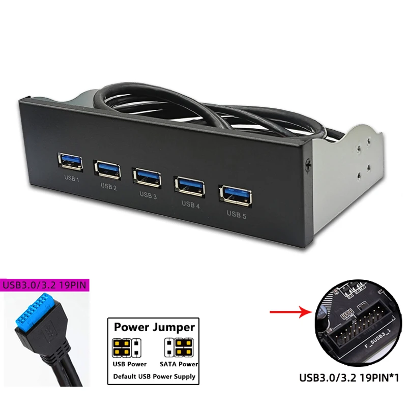 20Pin5PortUSB3.0FrontPanel5GbpsUSB3.0HubExpansionCableAdapterMetalBracketforPCDesktop5.25inchCD-ROMDriveBay-AliExpress7