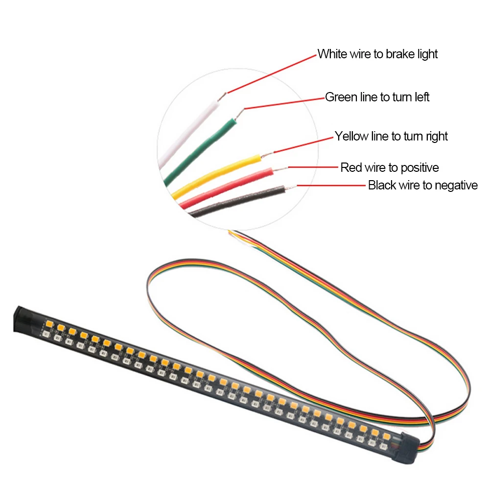 Motorcycle Led Rear Turn Signal Brake Light Motorcycle Led Lights Motorcycle Accessories Stop Daytime Running Lights for motorcycle ATV Waterproof Dual Color Universal
