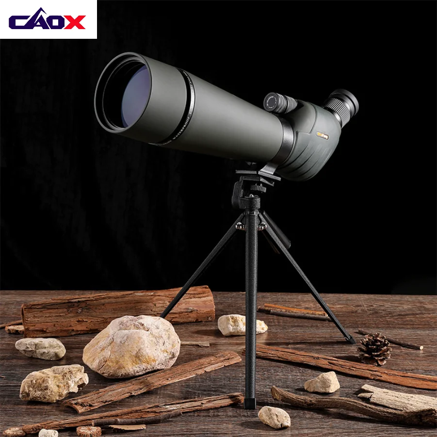 CAOX 20-60x80 조류 관찰용 망원경 고배율 HD 단안 망원경 야외 타겟 관..