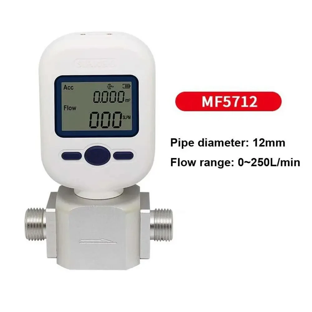 Portable Digital Gas Flow Meter Air Flow Meter Compressed Air Oxygen Nitrogen Th