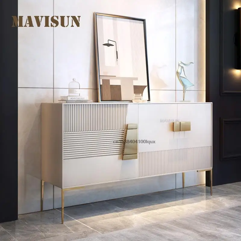 Entrance Porch Cabinet Modern Minimalist Hall Partition Locker Light Luxury Rock Board Dining Side Cabinet Furniture For Home