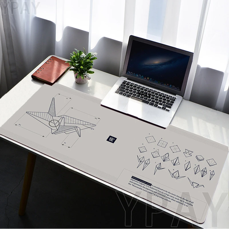 Grande Gaming Mousepad para Grande Gamer Mouse Pads Preto e Branco Mousepad Tapete de Teclado de Borracha Desk Pad Overlock Xxl