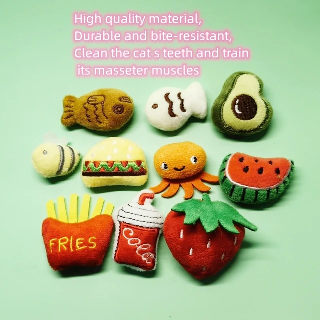 Pet Toy Set Cat Toy Set With Catmint Kitten Plush Catnip Toy With Scent Cat Mini Catnip Chewing Toy Teeth Grinding Pet Supplies 6