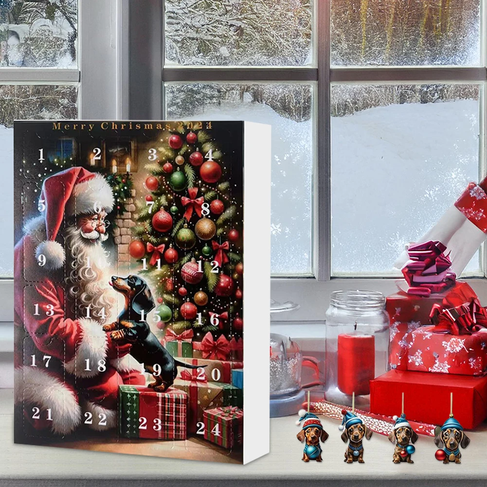 2024 Advent Calendar 2024 Dachshunds Christmas Vacation Advent Calendar Cute Christmas Countdown Calendar Gift for Him Her