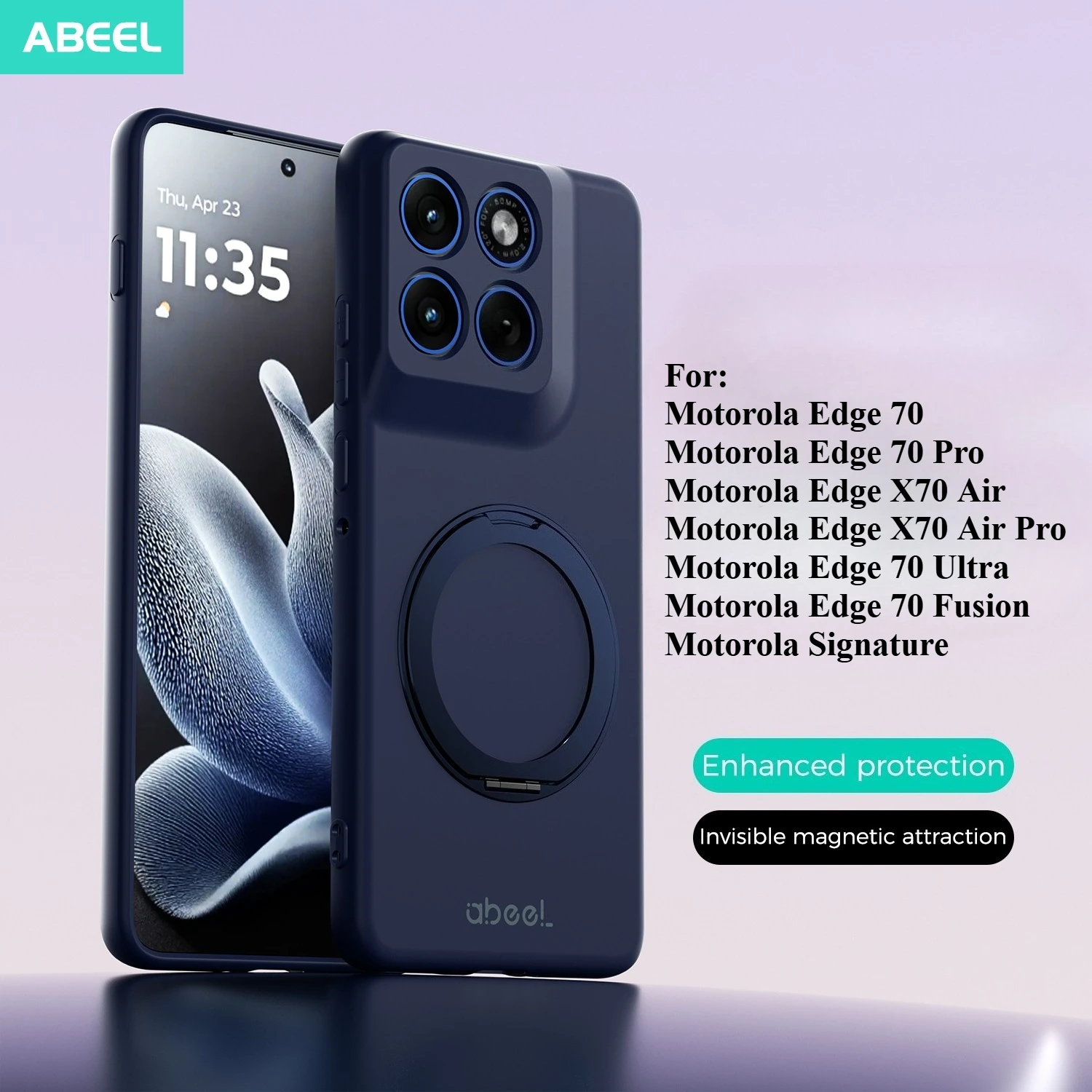 Premium Silicone Magnetic Stand Case - Skin-Feel Liquid Silicone Cover