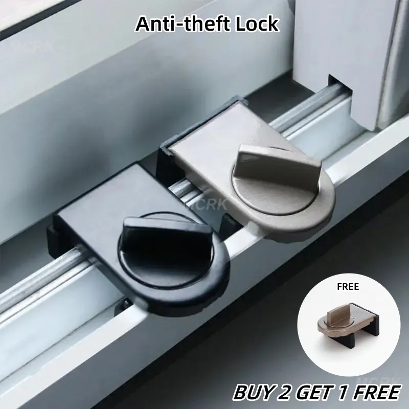 Anti-theft Lock Buckle Window Stopper Lock Window Safety Aluminum Alloy Sliding Safety Sliding Door Hardware