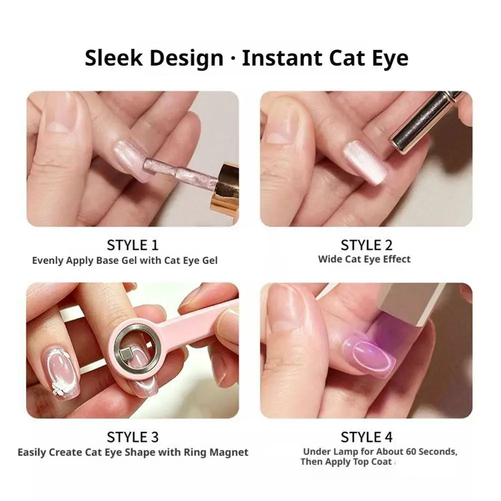 전문가용 속이 빈 고양이 눈 네일 자석 다기능 강력 자석 스톤 3D 젤 폴리쉬 DIY 네일 아트 살롱 디자인 도구