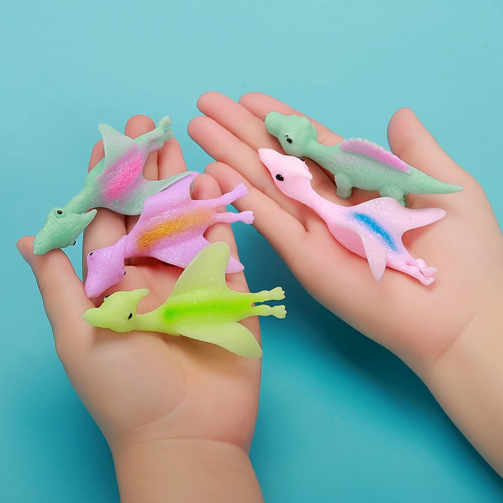 Decompression Toys Ejection Dinosaur Toys Slingshot Dinosaur Fingers Creative Design Stress Relief for Kids Children