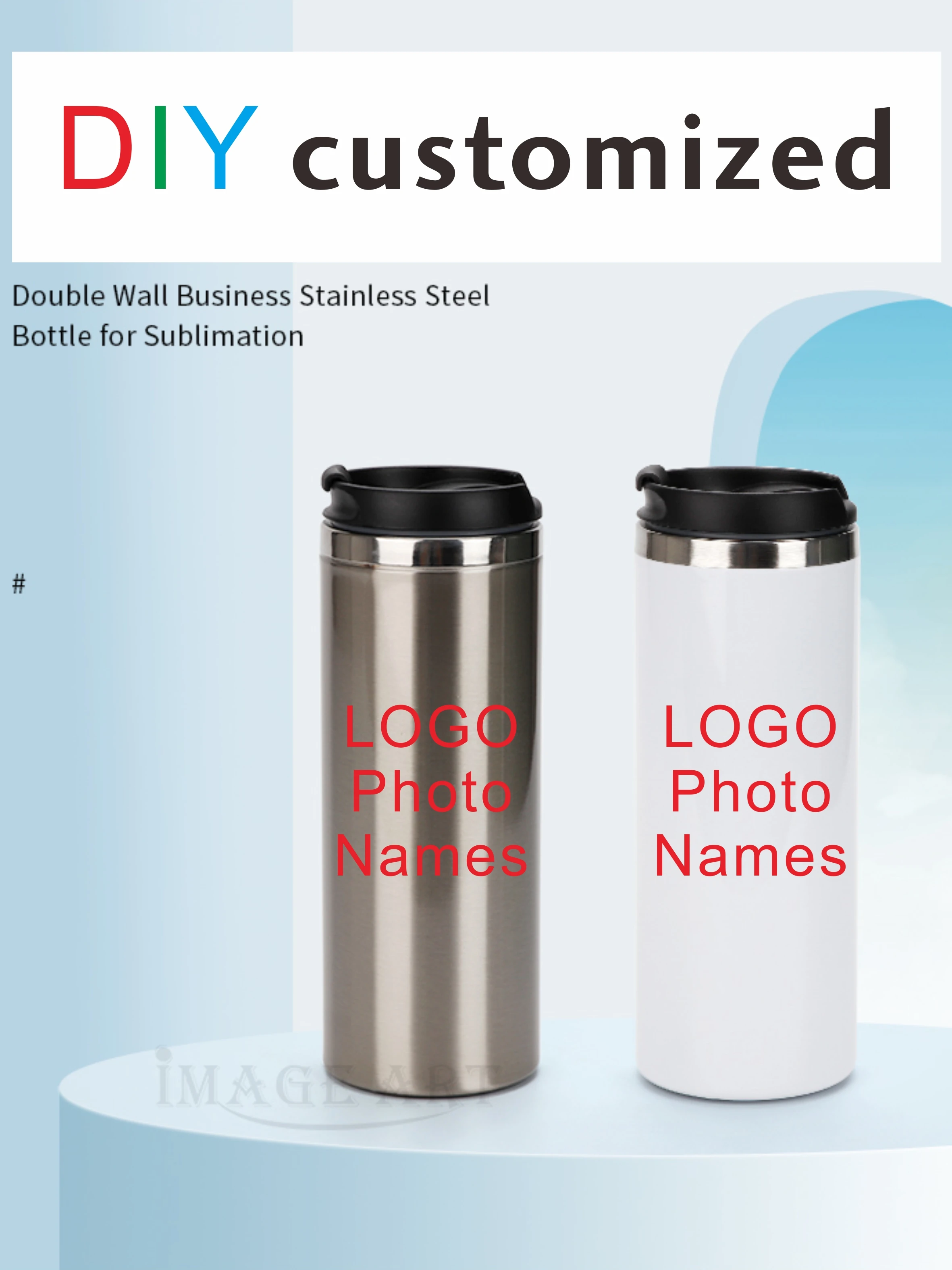 DIY angepasste 450ml Kaffeetasse voll um bedeckten Druck mit Ihrem Logo Foto Name Text Thermoskanne Becher für Büro trinken Wasser – Detail 18