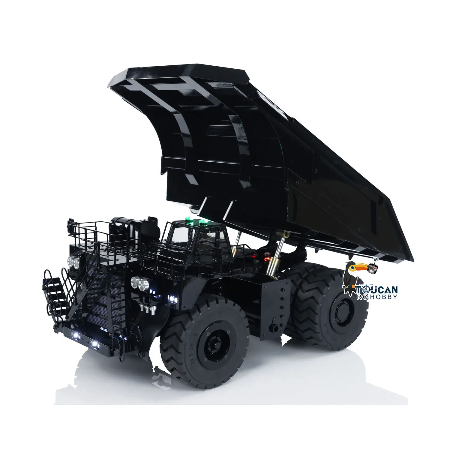 RC Hydraulic 1/20 793D Mining Truck Metal Remote Control Flysky I6X Dumper Tipper Cars Model with Light system Toy Model 3