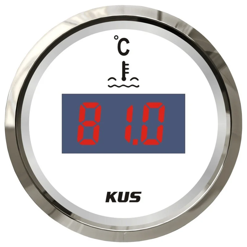 

Цифровой измеритель температуры воды KUS, 25 ~ 120 ℃, 52 мм, черный, с красной или Желтой подсветкой