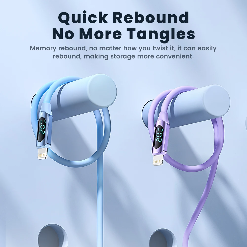Enhanced Toocki LED Display Fast Charging USB-C Cable