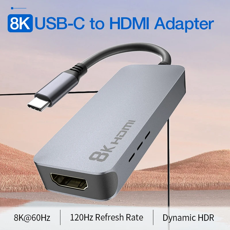 USB C to HDMI , Ʈ HD CŸ to HDMI  , ˷̴ Ʈ 4 ̺ ,   , 8K, 60Hz