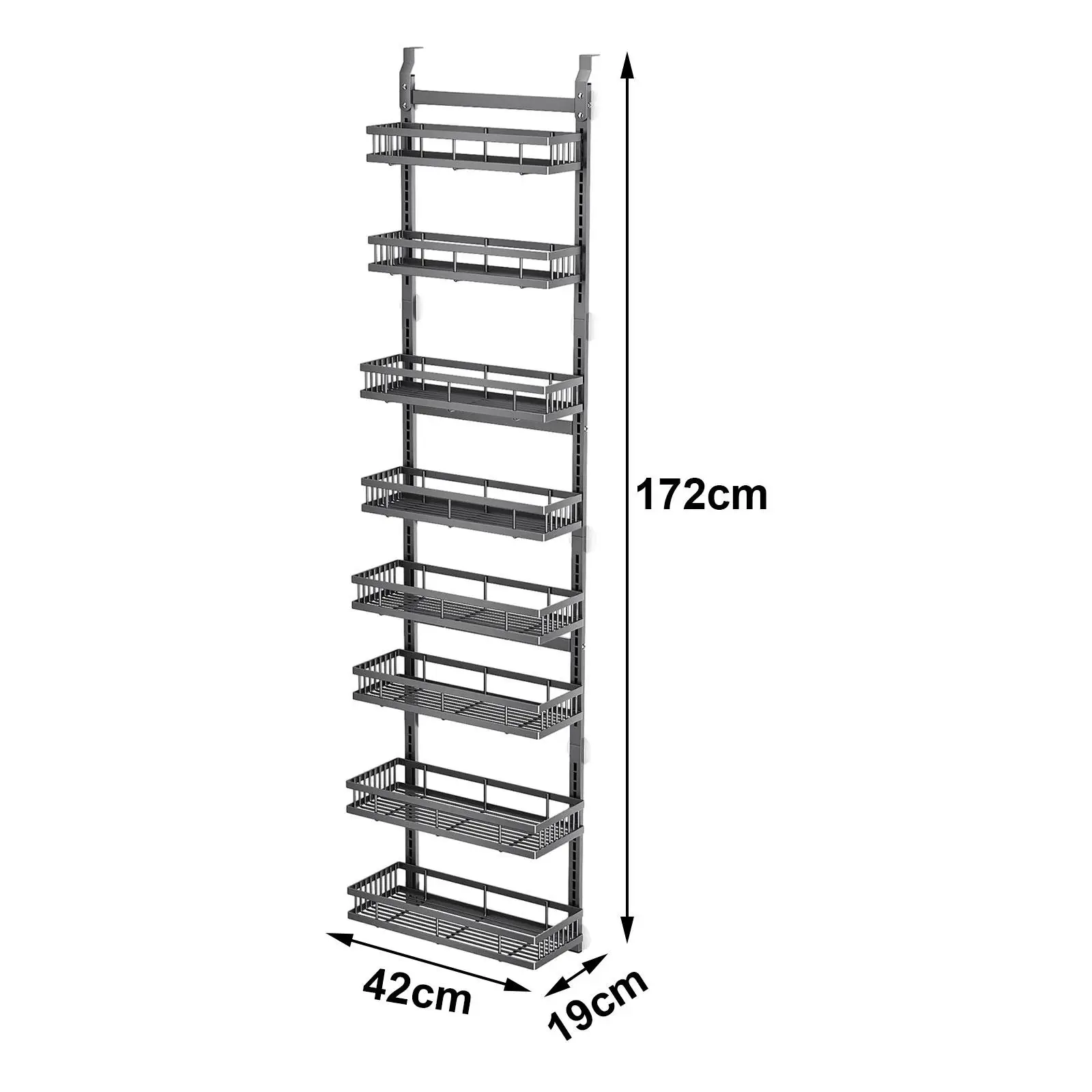 

8 Tier over The Door Pantry Organizer Narrow Sturdy for Kitchen Bedroom Home