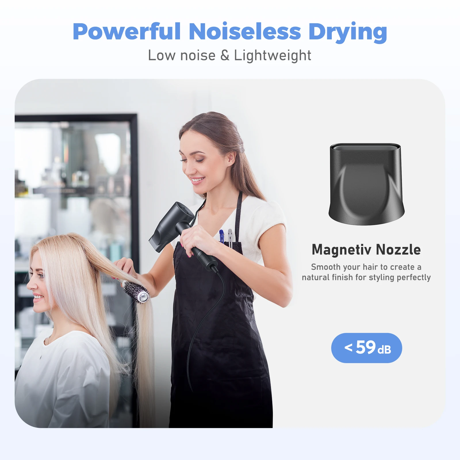 مجفف شعر عالي السرعة 36 متر/الثانية سرعة الرياح 30...