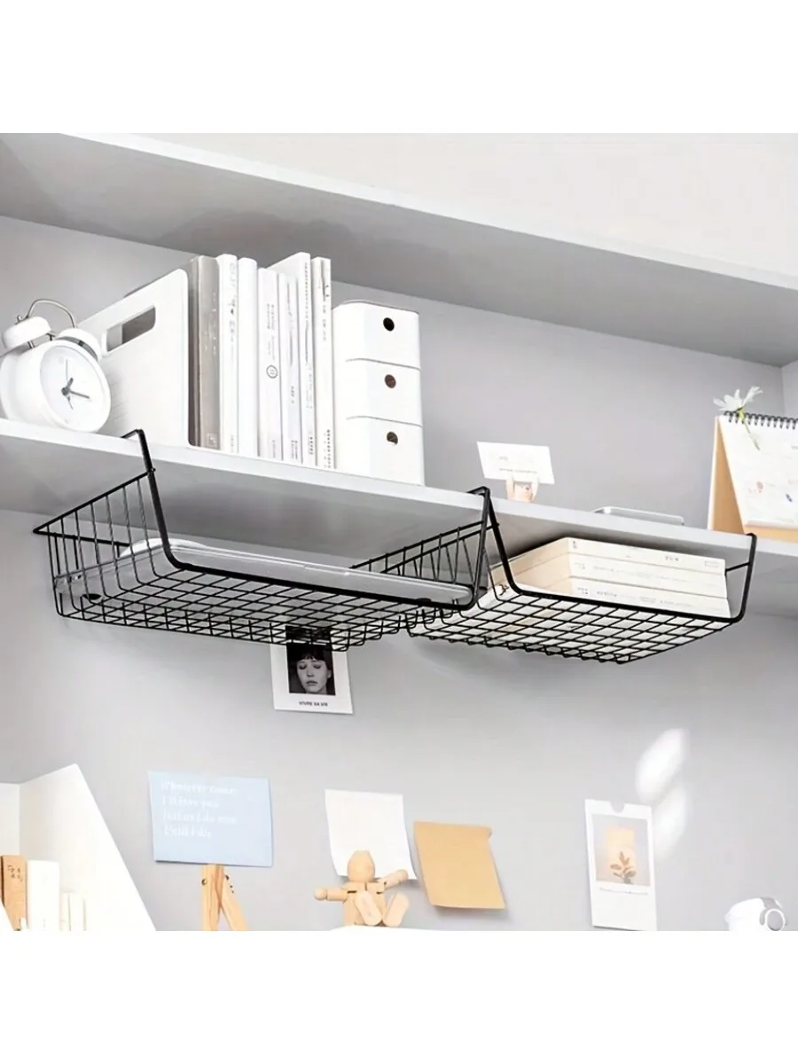 Under table hanging multi-layer storage basket 1pc for Student Dormitory Kitchen