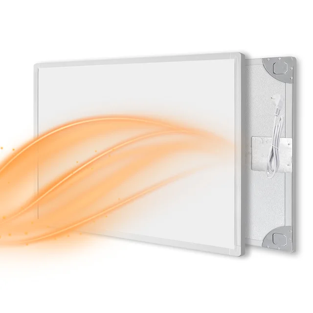 แผงทำความร้อนอินฟราเรดสีขาวแบบกำหนดเองได้ ขนาด 600x1000 มม. กำลังไฟ 1000 วัตต์ พร้อมรีโมท คาร์บอนคริสตัล สำหรับทำความร้อนในบ้าน ติดผนังหรือเพดาน 1