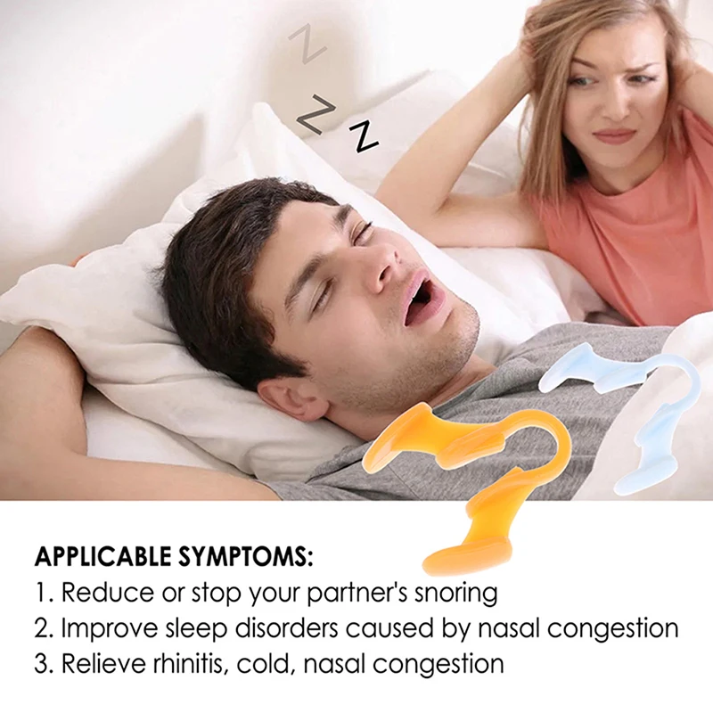 4Pcs/2 10Pcs Silicone Anti-Snoring Corrector Snore Prevention Gadget Women's Anti-Snore Device Snore Elimination Nose Clip 3