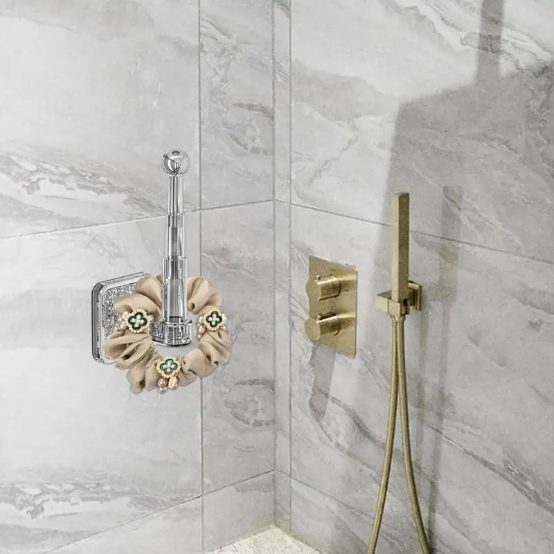 Wall Mounted Towel Hook Retractable Coat Towel Rack Toilet Paper Holder Hanger Multi-Purpose Jacket L-Shaped Telescopic Design