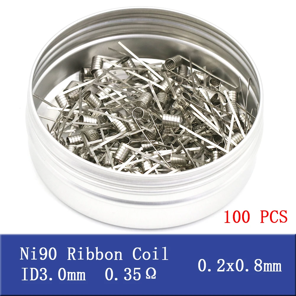 100 x Ni90 Ribbon Coil 0.35 Ohm ribbon coil