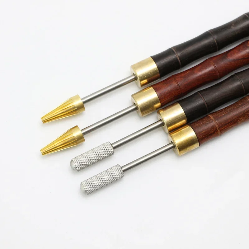 DIY Leather Edge Treatment Roller Pen Sandalwood Brass Head Edge Oil Pen Color Leather Craft Tools leather tools leather craft tool kit leather craft tools leather craft tool