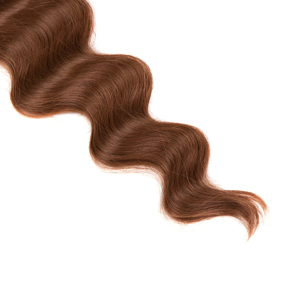 26 Inch Body Wave Ponytail Hair Bundles Synthetic Hair Weave Ombre Brown 100g High Temperature Fiber Extension hair extensions