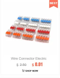 Wire Connector 222-412 2 Pin Splicing Terminal Blocks Led Strip Lighting Electric Quick Connectors Mini Conductor Rail Conector