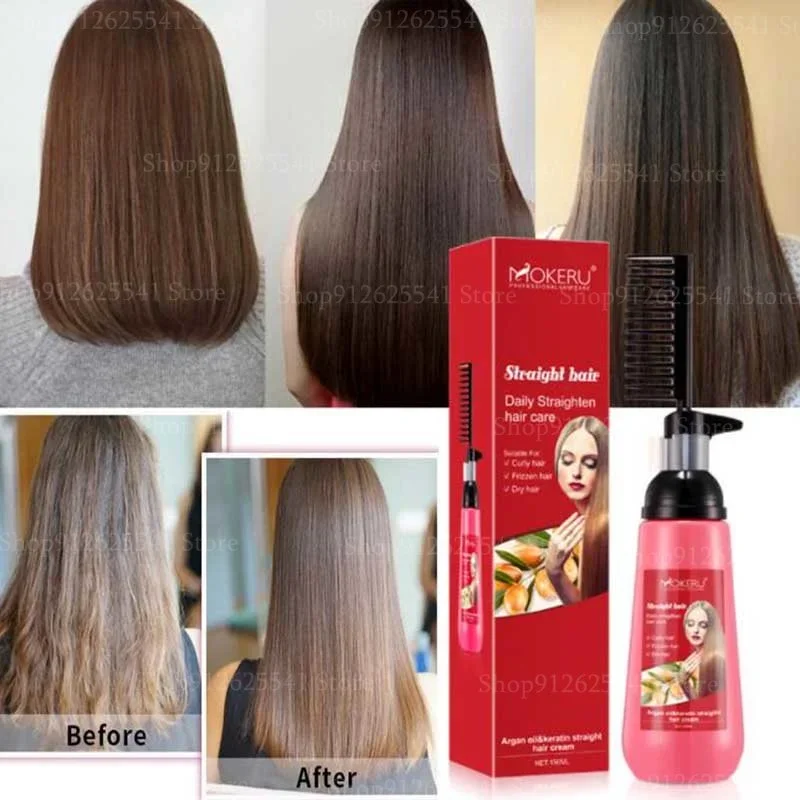 150ml Hair Straightening Cream Daily Straighten Hair Straightening Treatment for Deep Curly Treatment Nourishing