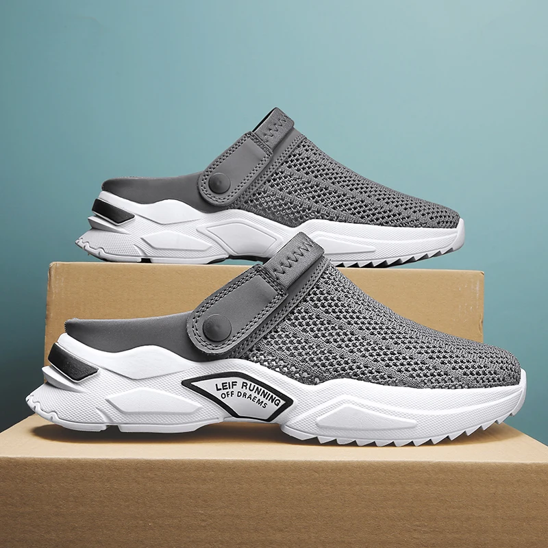 Men's Orthopedic Hollow Out Summer Slippers Sandal Mesh Shoes Sandals Diabetic Walking Boat Shoes Breathable with Arch Support 4
