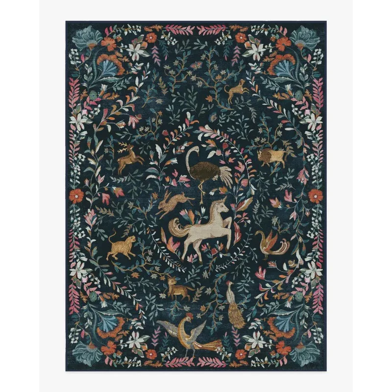 Iris Apfel Protea Forest Green Rug for Living Room Floral Aesthetic Ornate Gothic Home Decor Carpet Anti-slip Washable Floor Mat floor mat plush rug decorative carpet silk wool rug plush carpet non slip carpet imitated cashmere carpet anti skid flooring