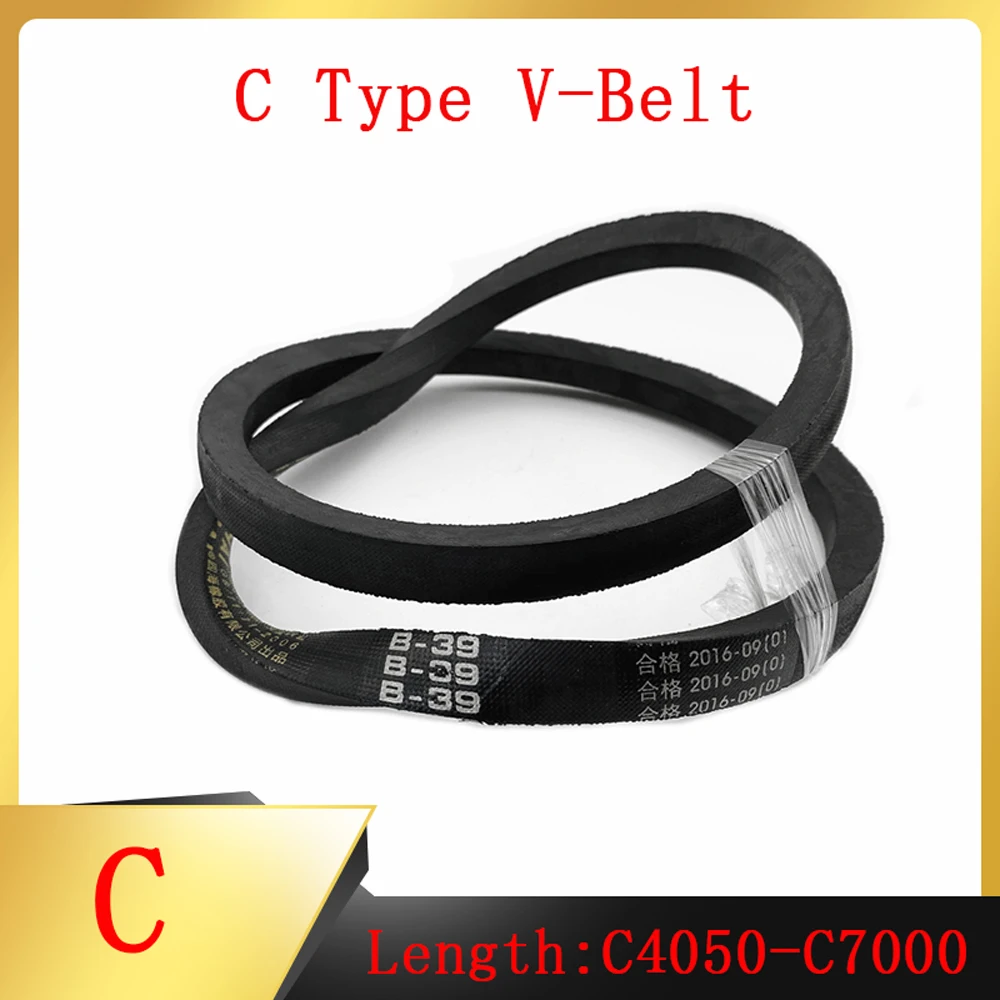 Black Rubber C-type Triangular Closed-loop Belt Industrial And Agricultural Machinery Transmission Belt Dimensions C4050~C7000