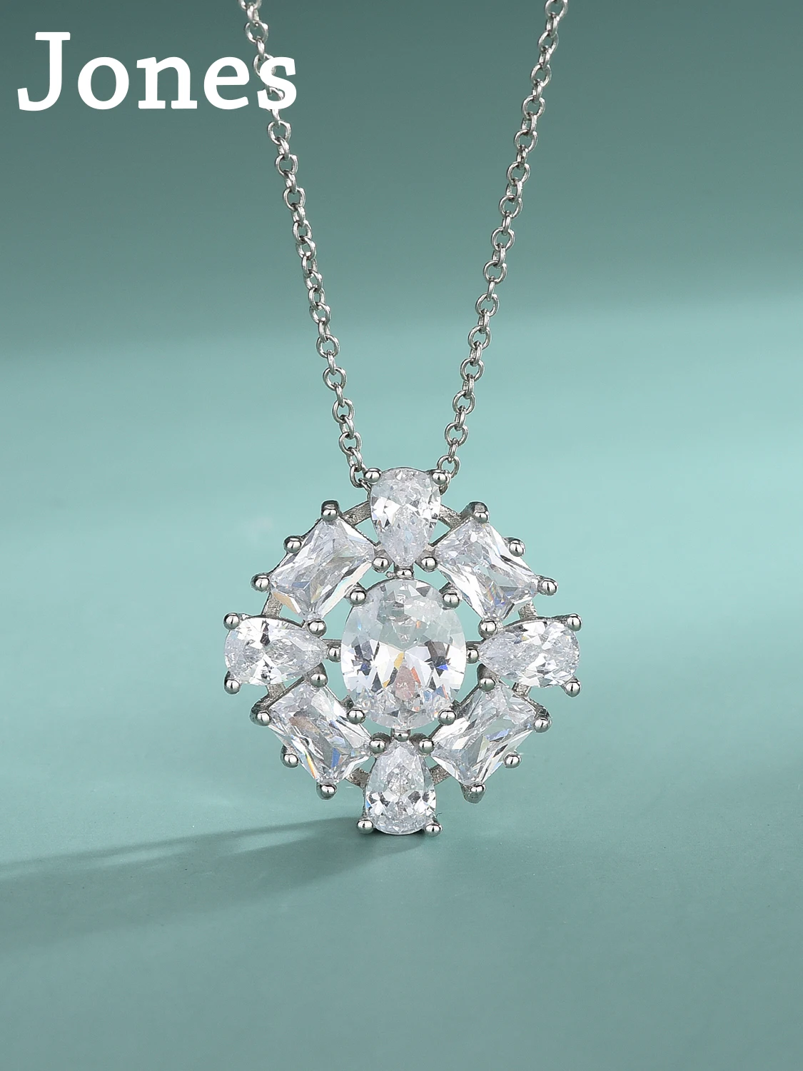 

S925 Sterling Silver Rhombus Necklace Female Magic Dream Snowflake Collarbone Chain Fashion Romantic Send Girlfriend Lover Gift